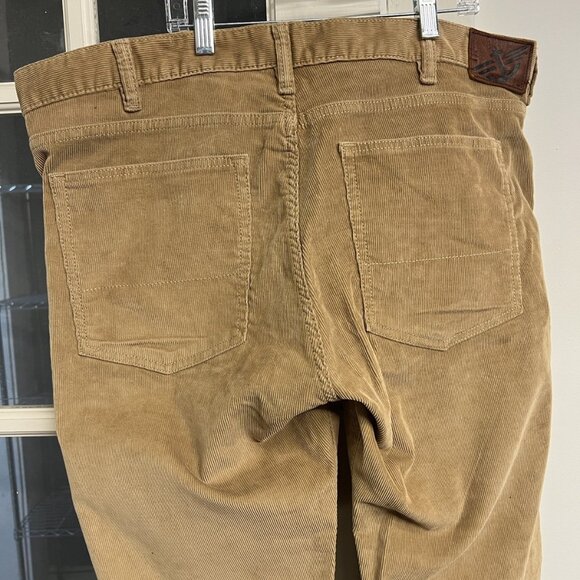 Vtg Dockers Corduroy Pants Slacks 38x34 Brown Khaki Flat Front Western Preppy - Picture 8 of 10